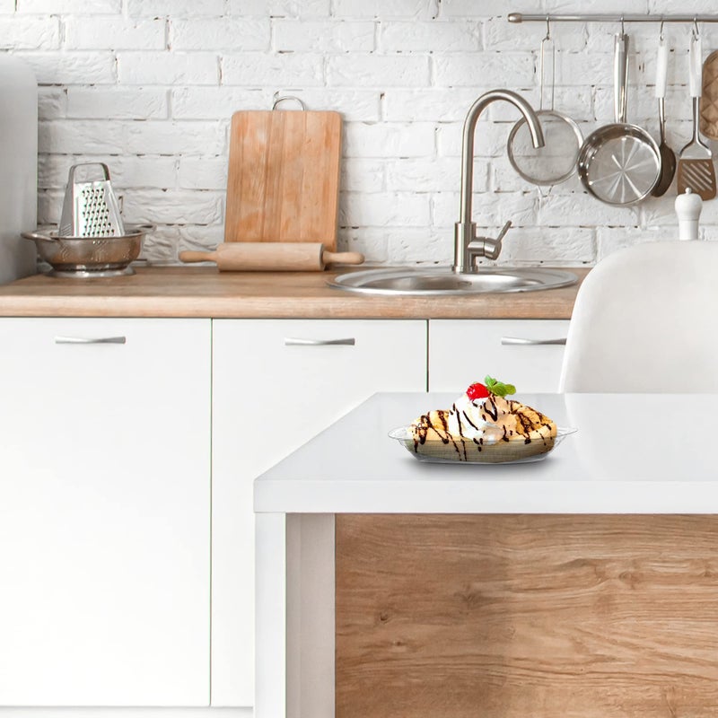 MT Products Clear Plastic Disposable Banana Split Boats 12 oz. - Ice Cream Sundae Bowls (Pack of 15) - Made in the USA - Image 3